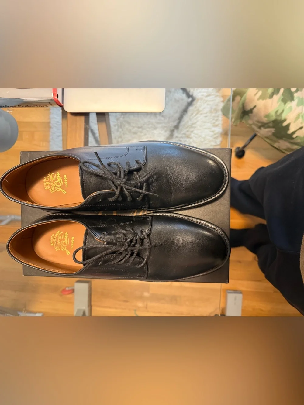 J. Crew Black Leather Derby Dress Shoes- Men's Lace-Up